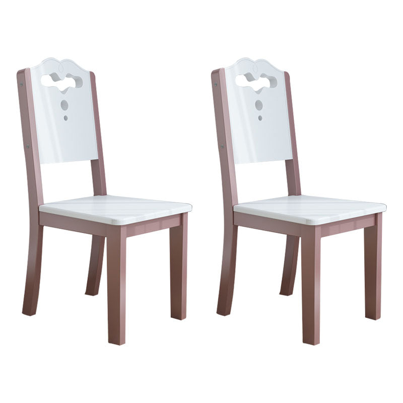 Chaise de salle à manger en bois moderne, sans accoudoirs, à dossier ouvert, pour usage domestique
