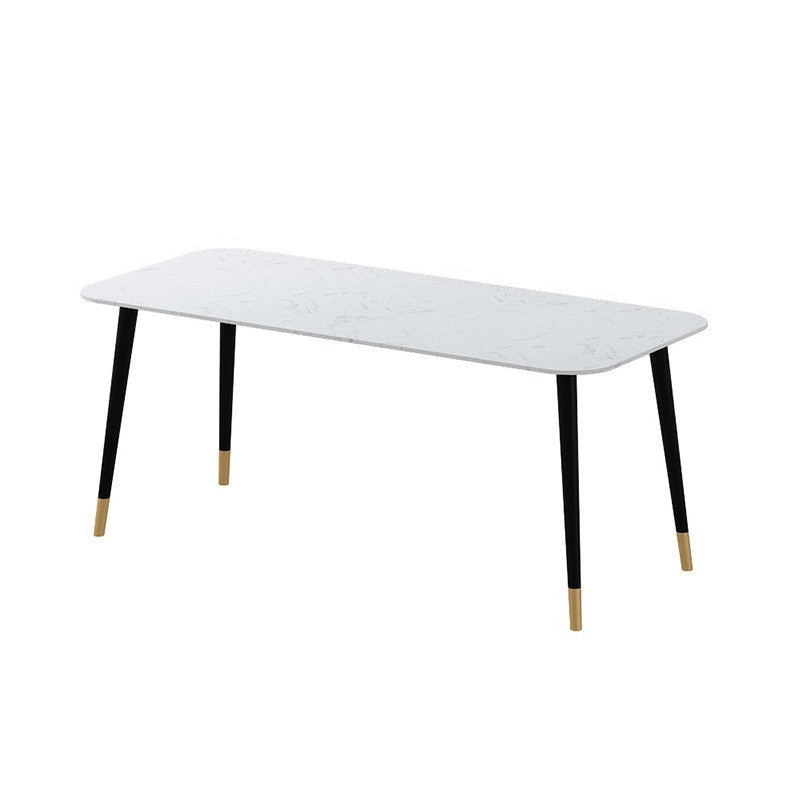 Mesa de comedor de estilo industrial Mesa de comedor de mármol de 4 patas para el hogar
