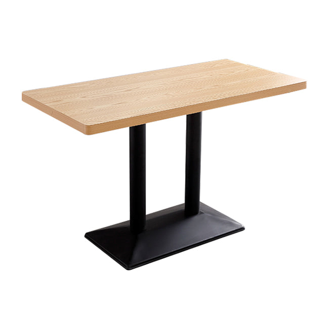 Mesa de comedor de estilo industrial Mesa de comedor de madera con base de metal para comedor