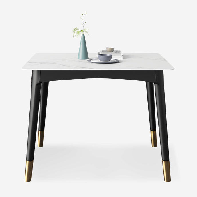 Stone Dining Room Collection Industrial Style Square 4 Legs Furniture for Home