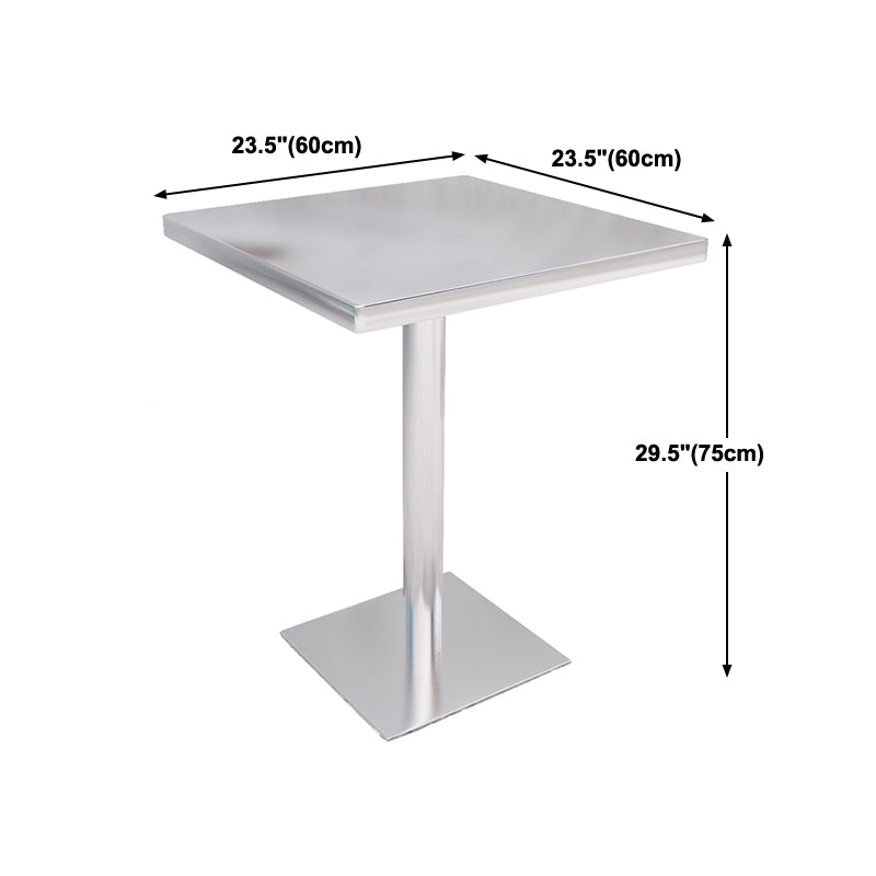 Industrial Style Dinner Table Stainless Steel Dining Site Table for Home