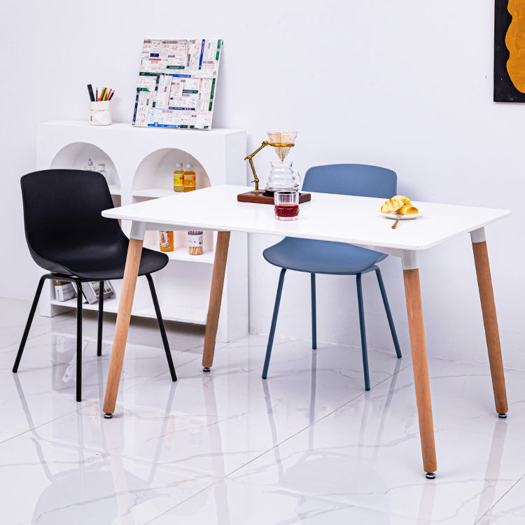 Mesa de comedor estándar industrial de MDF, mesa de comedor de cocina con 4 patas