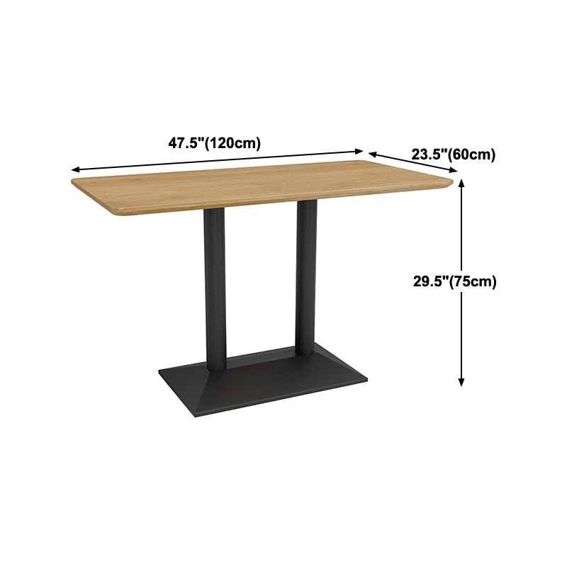 Colección de comedor de estilo industrial Mesa de comedor de madera maciza para el hogar