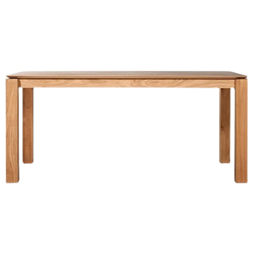 Mesa de comedor de madera rectangular para mesa de pino de restaurantes en la naturaleza con 4 patas