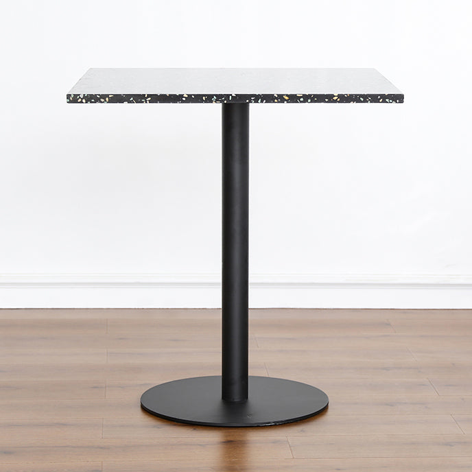 Industrial Style Dining Table Stone Pedestal Dining Site Table for Dining Room