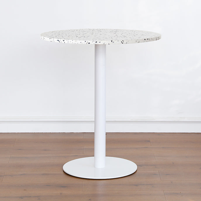 Industrial Style Dining Table Stone Pedestal Dining Site Table for Dining Room