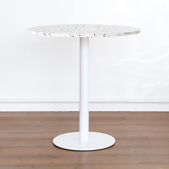 Industrial Style Dining Table Stone Pedestal Dining Site Table for Dining Room