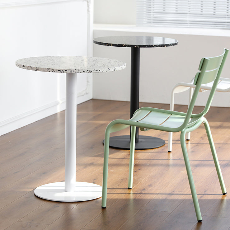 Industrial Style Dining Table Stone Pedestal Dining Site Table for Dining Room
