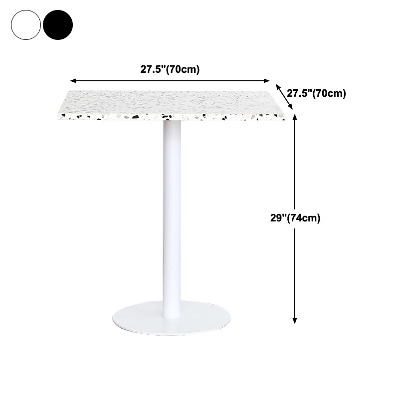 Industrial Style Dining Table Stone Pedestal Dining Site Table for Dining Room