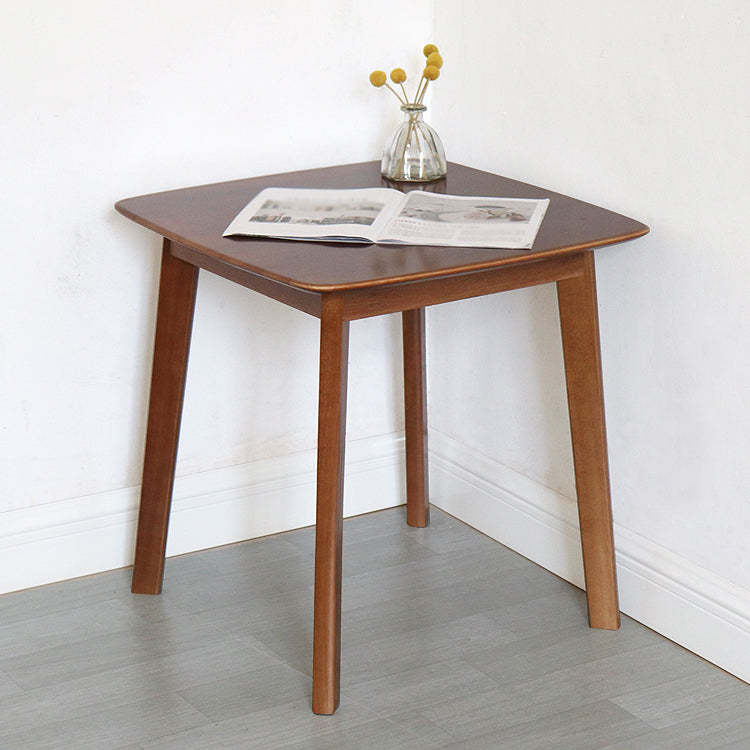 23.5 "Rubberwood vaste houten eettafel vierkant 4 poten eettafel voor huisgebruik