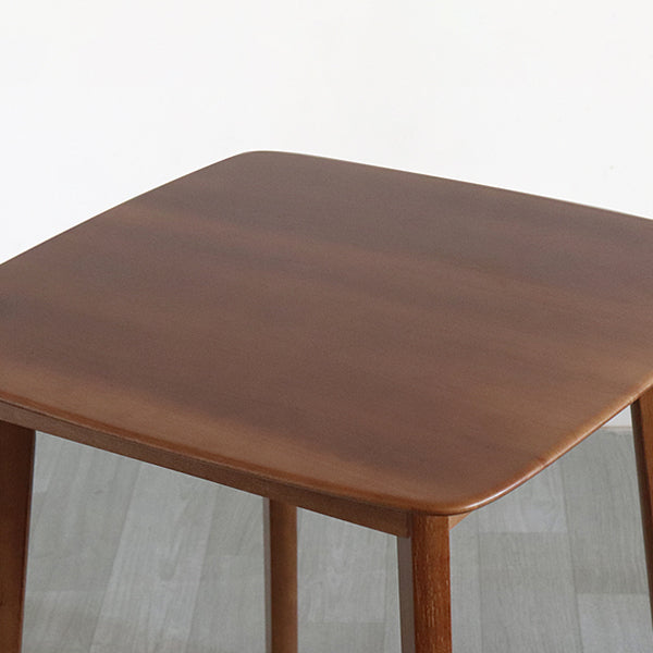 23.5 "Rubberwood vaste houten eettafel vierkant 4 poten eettafel voor huisgebruik