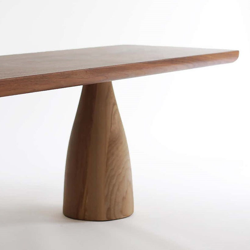 Rechthoek houten eettafel voor restaurant industriële tafel met 3 poten