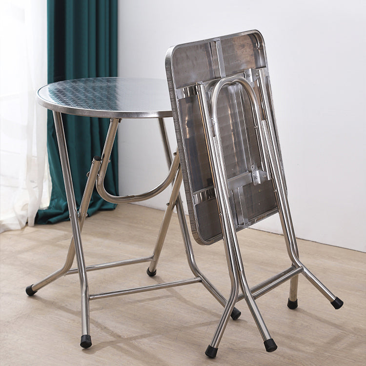 Table à manger de style industriel Table à manger en acier inoxydable pour un usage domestique