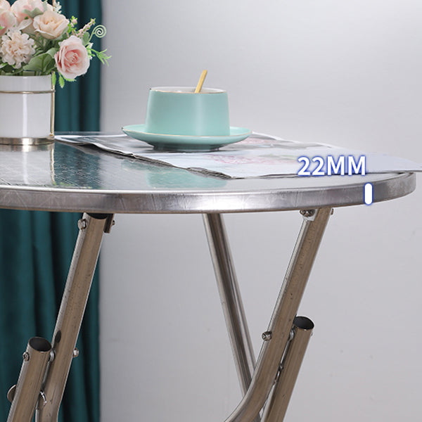 Table à manger de style industriel Table à manger en acier inoxydable pour un usage domestique