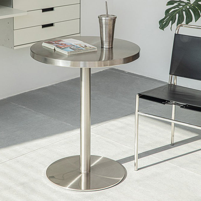 Industrial Style Dining Table Stainless Steel Dining Site Table for Home