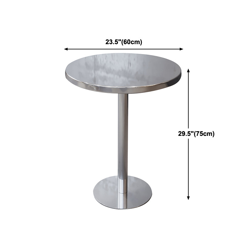 Industrial Style Dining Table Stainless Steel Dining Site Table for Home