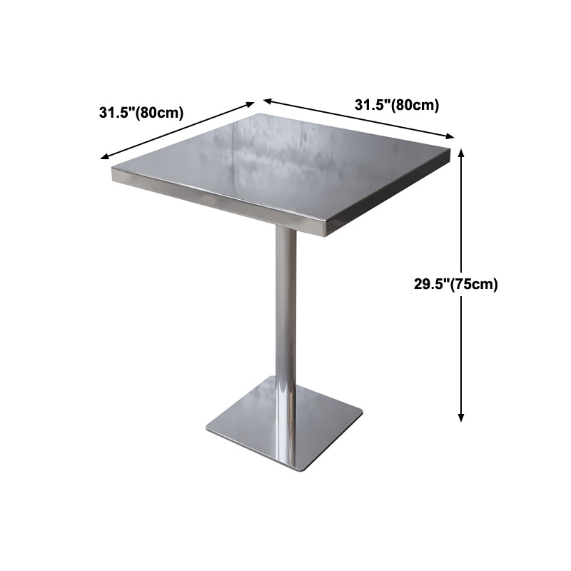 Industrial Style Dining Table Stainless Steel Dining Site Table for Home