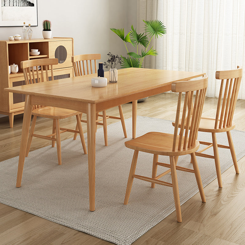 Industrial Kitchen Solid Wood Dining Table Rectangle Dining Table with 4 Legs