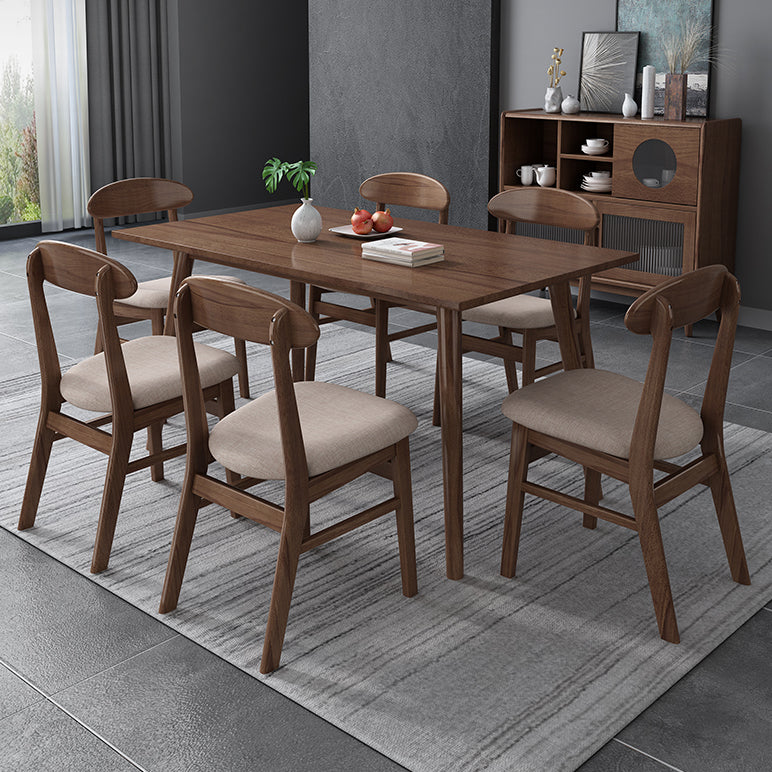 Industrial Kitchen Solid Wood Dining Table Rectangle Dining Table with 4 Legs