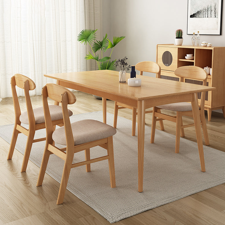 Industrial Kitchen Solid Wood Dining Table Rectangle Dining Table with 4 Legs