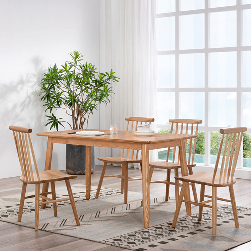 Industrial Solid Wood Standard Dining Table Rectangle Kitchen Dining Table with 4 Legs