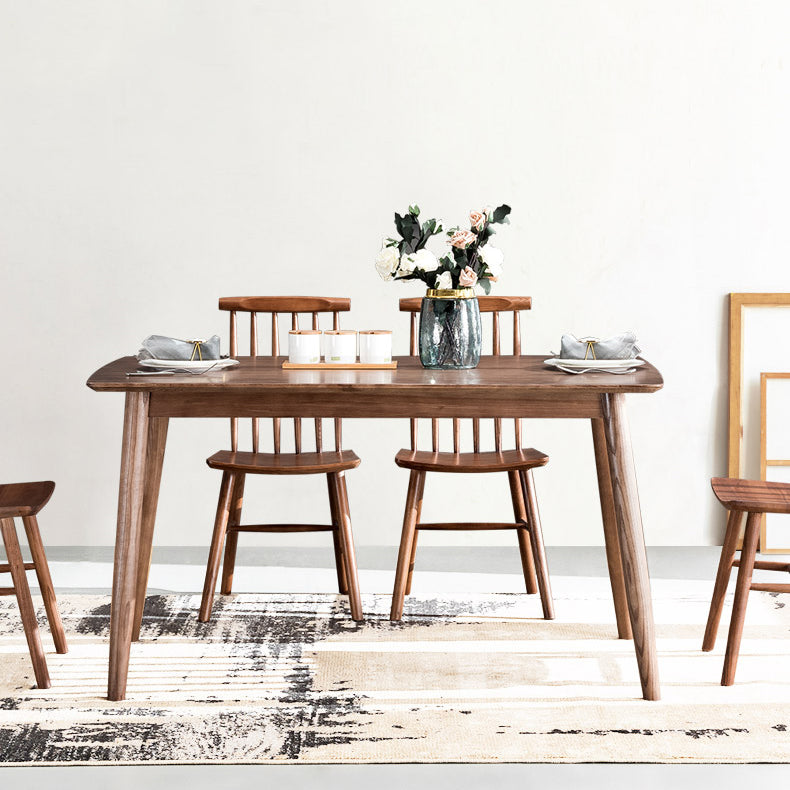 Industrial Solid Wood Standard Dining Table Rectangle Kitchen Dining Table with 4 Legs