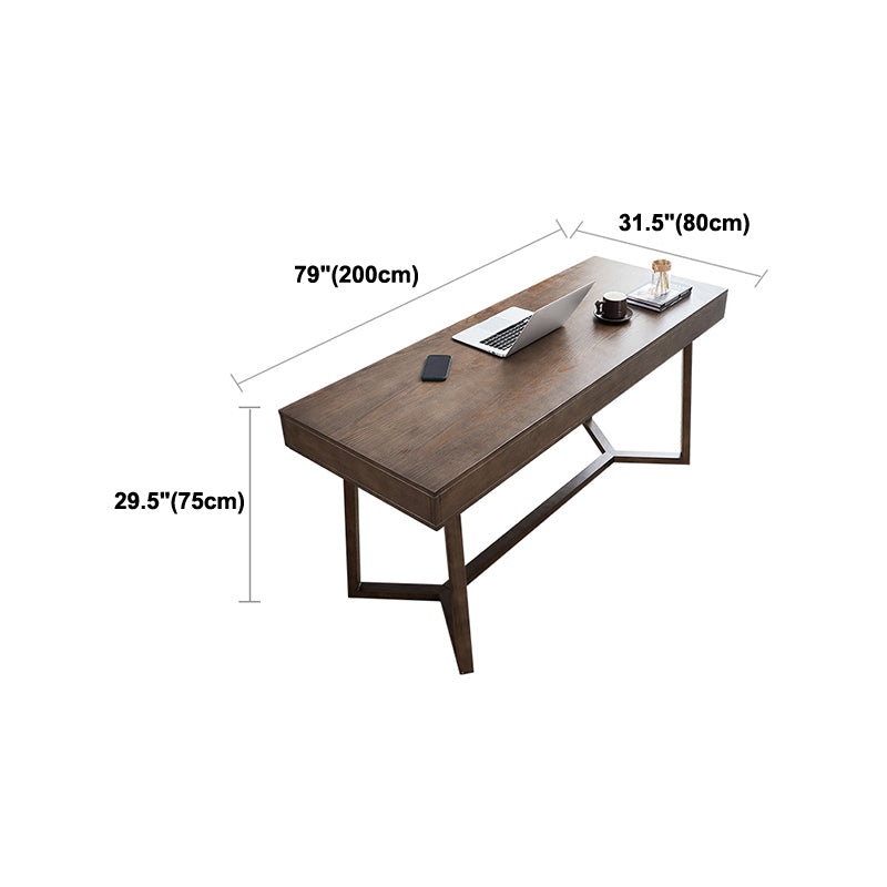 Medieval Ash Wood Dining Table for Restaurant Rectangle Table with Trestle Base