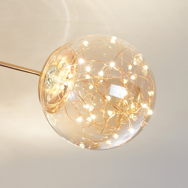 Plafonnier LED de forme radiale, montage encastré en fer moderne pour salon et chambre à coucher