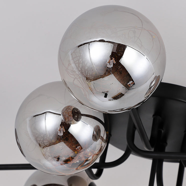 Radial Shape LED Ceiling Lamp Modern Iron Flush Mount for Living Room