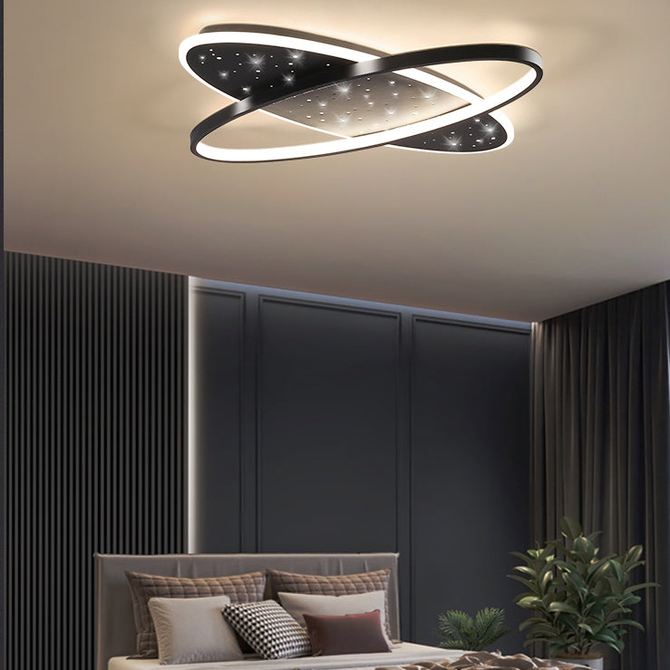 Plafonnier moderne en forme de géométrie en fer, 2 lumières, montage encastré, pour salon et chambre à coucher