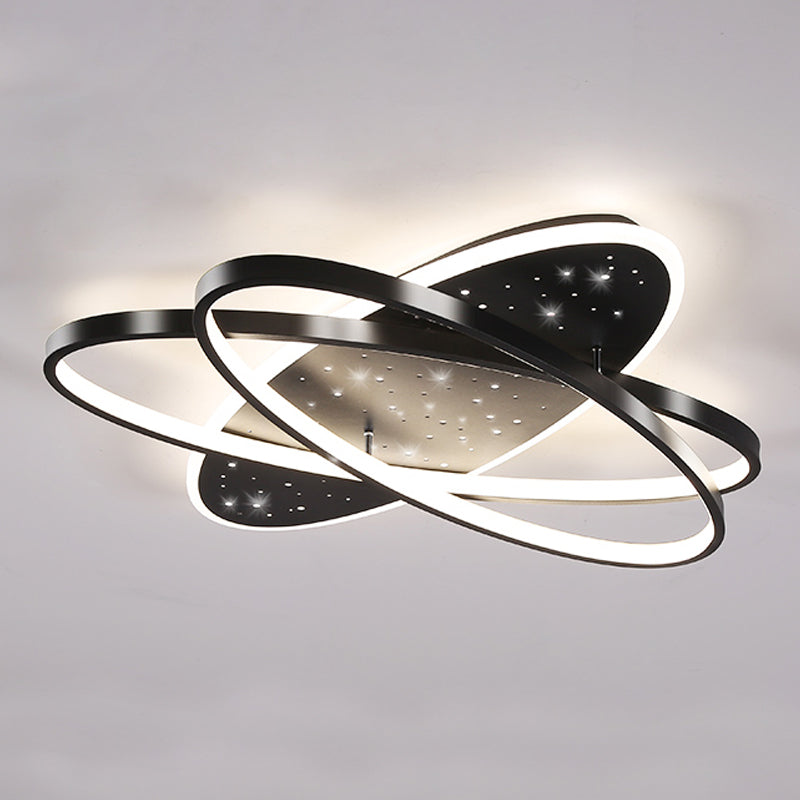 Plafonnier moderne en forme de géométrie en fer, 2 lumières, montage encastré, pour salon et chambre à coucher