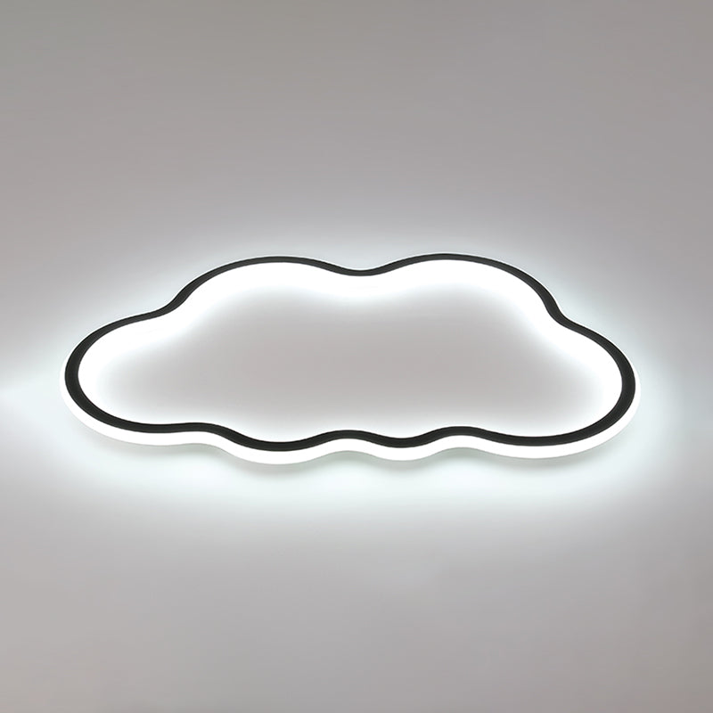 Accesorio de techo LED de nube acrílica en soporte empotrado de hierro forjado de estilo conciso moderno