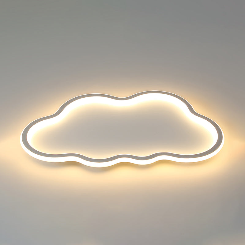 Accesorio de techo LED de nube acrílica en soporte empotrado de hierro forjado de estilo conciso moderno