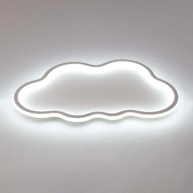 Accesorio de techo LED de nube acrílica en soporte empotrado de hierro forjado de estilo conciso moderno