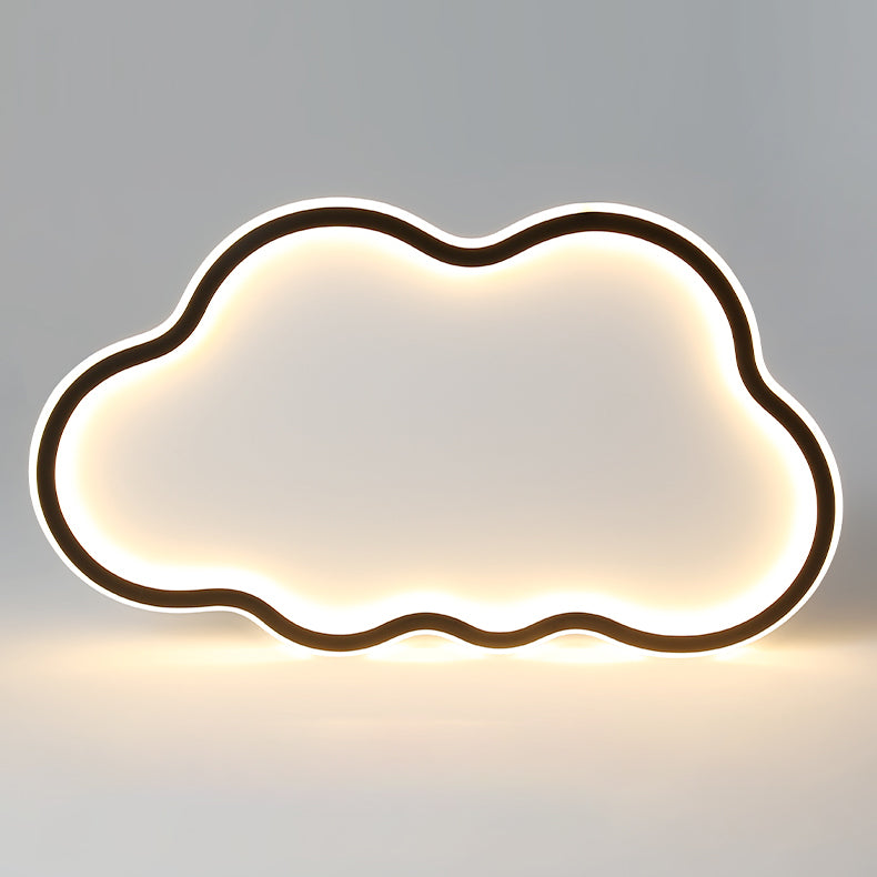 Accesorio de techo LED de nube acrílica en soporte empotrado de hierro forjado de estilo conciso moderno