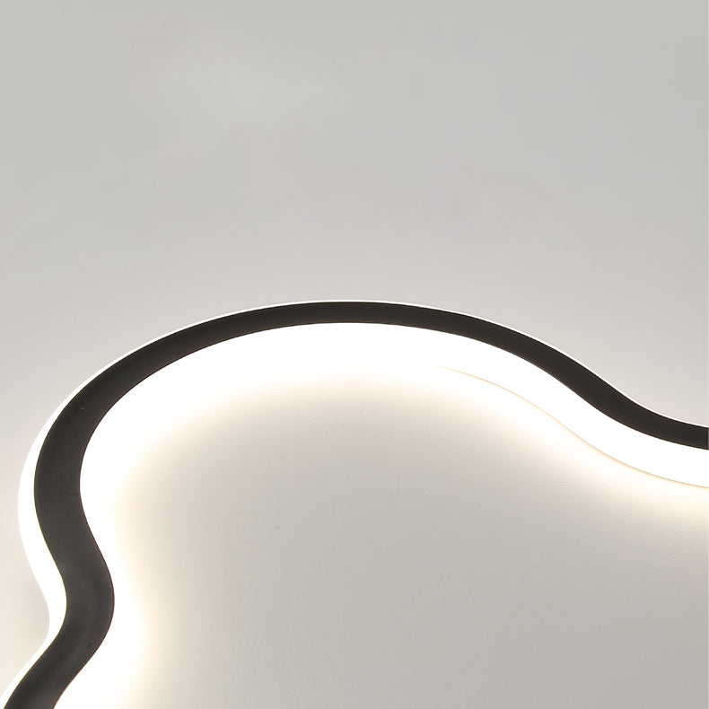 Accesorio de techo LED de nube acrílica en soporte empotrado de hierro forjado de estilo conciso moderno