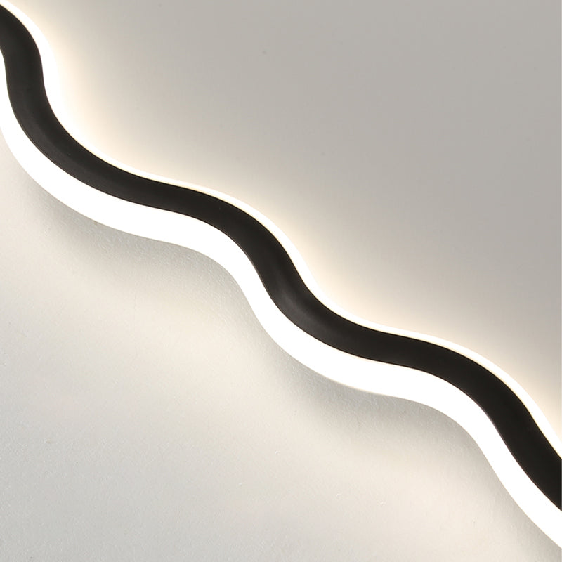 Accesorio de techo LED de nube acrílica en soporte empotrado de hierro forjado de estilo conciso moderno