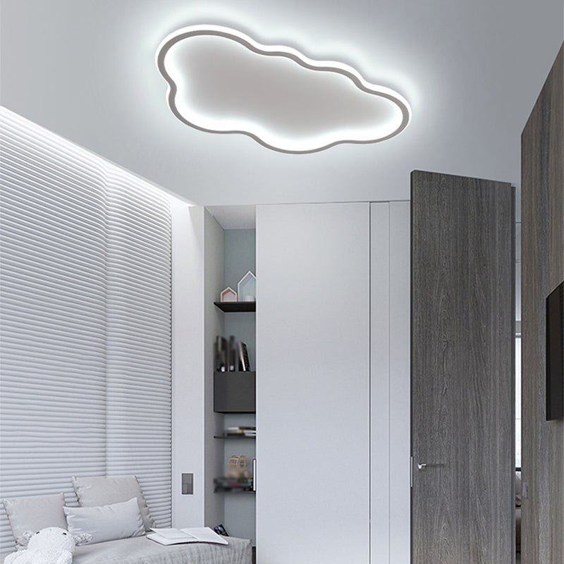 Accesorio de techo LED de nube acrílica en soporte empotrado de hierro forjado de estilo conciso moderno