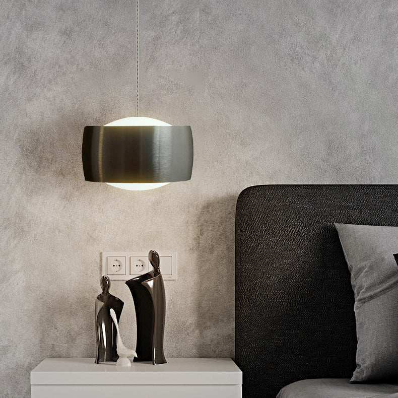 Lumière pendentif en argent Cercle Silver 1-Light Light Plafond suspendu pour chambre à coucher