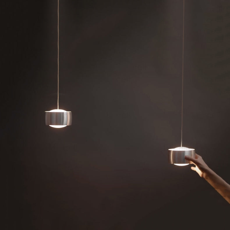 Lumière pendentif en argent Cercle Silver 1-Light Light Plafond suspendu pour chambre à coucher