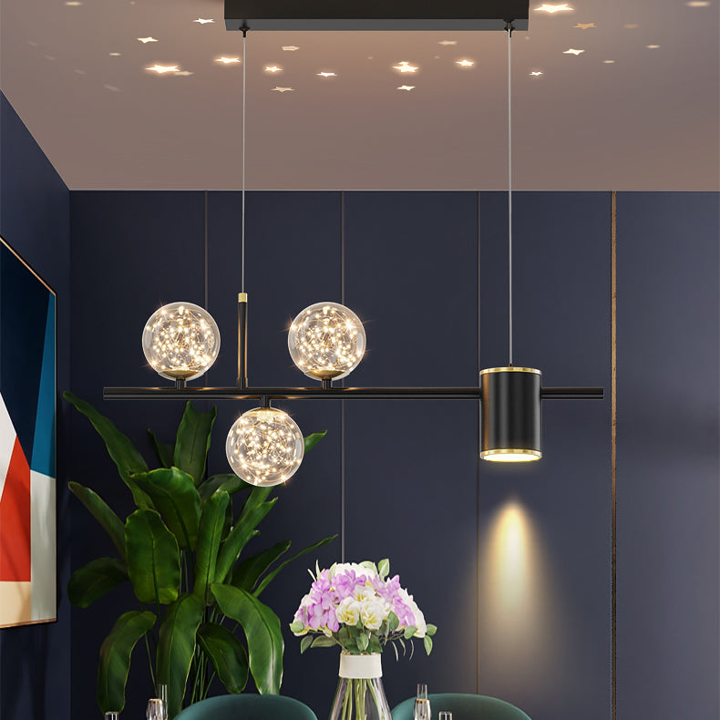 Contemporary Kitchen Island Lighting Geometric Metal Pendant Light Fixtures