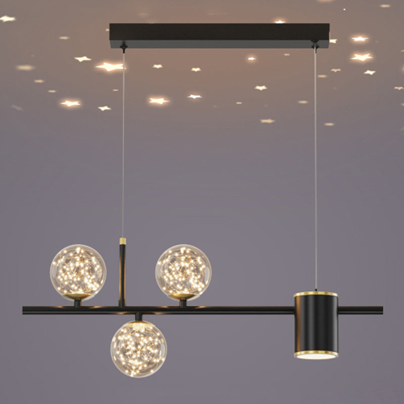 Contemporary Kitchen Island Lighting Geometric Metal Pendant Light Fixtures