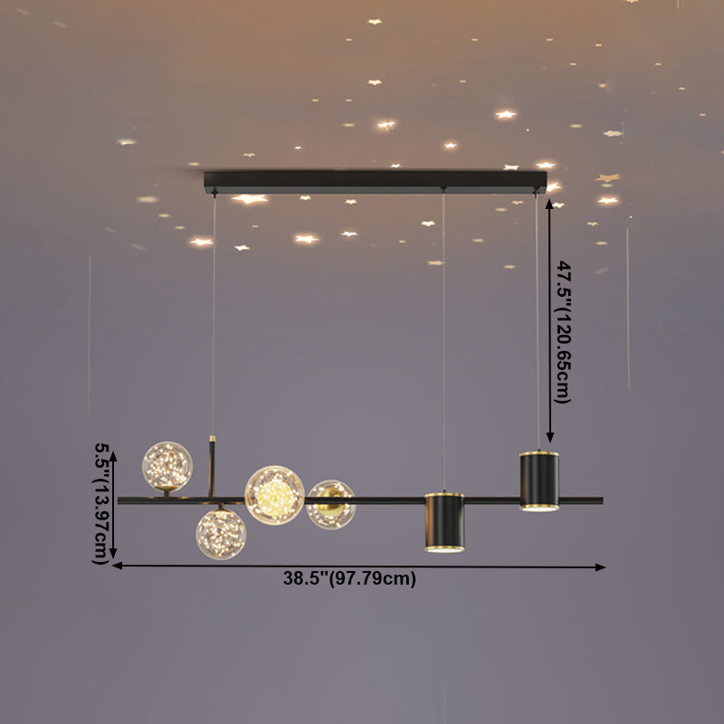 Contemporary Kitchen Island Lighting Geometric Metal Pendant Light Fixtures