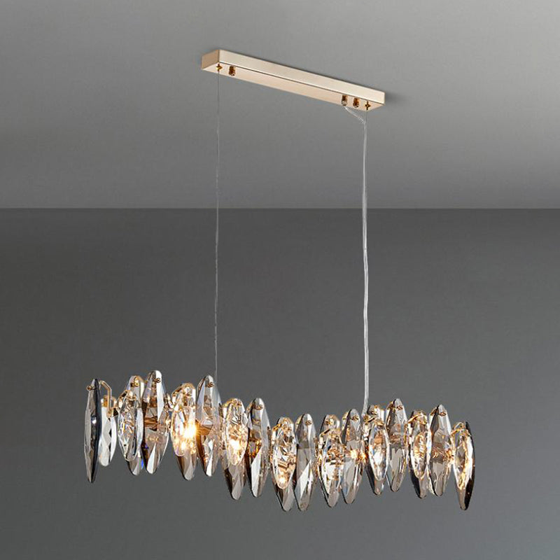 Luces de lámpara de cristal geométrica luces colgantes de cocina contemporáneas