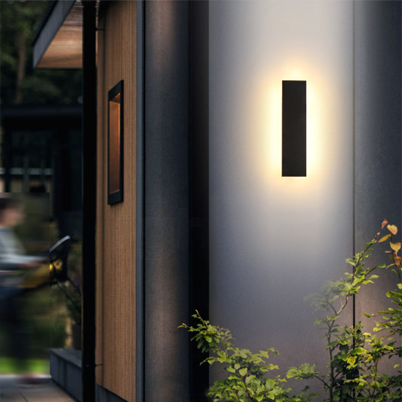 Quadratische Form Metallwandbeleuchtung moderne Einleuchtwandmontage in Schwarz