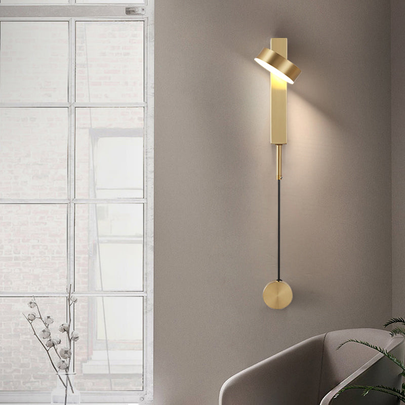 Runder Schatten 1-Licht-Metallwandbeleuchtung moderner Wandmontagebeleuchtung