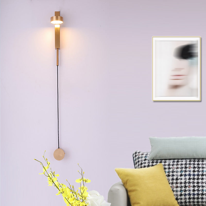 Runder Schatten 1-Licht-Metallwandbeleuchtung moderner Wandmontagebeleuchtung