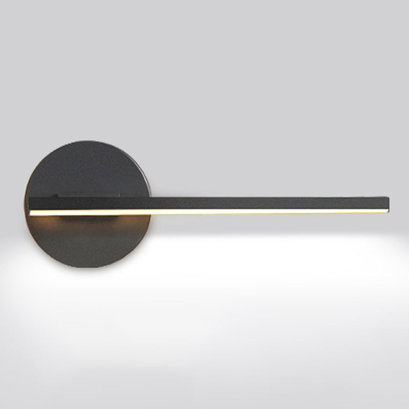 Iluminación de pared de metal de forma lineal iluminación moderna de montura de pared de 1 luces