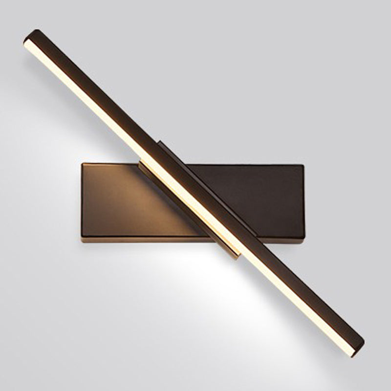 Iluminación de pared de metal de forma lineal iluminación moderna de montura de pared de 1 luces