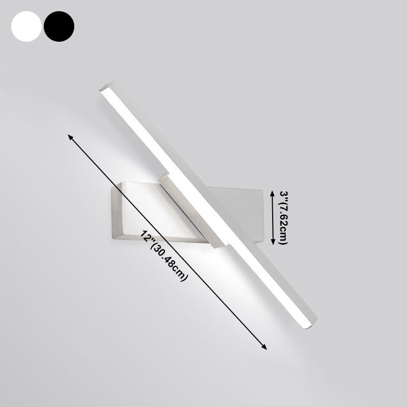 Iluminación de pared de metal de forma lineal iluminación moderna de montura de pared de 1 luces